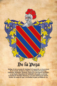 Escudo heráldico del apellido DE LA POZA