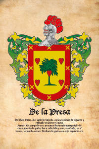 Escudo heráldico del apellido De la Presa