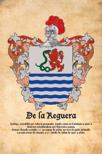 Escudo heráldico del apellido DE LA REGUERA