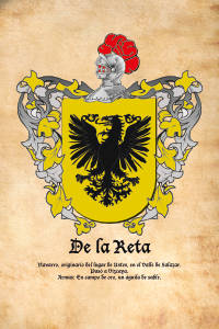Escudo heráldico del apellido DE LA RETA