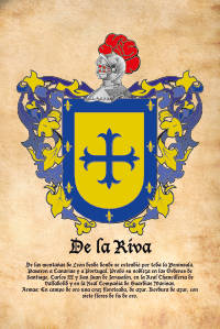Escudo heráldico del apellido DE LA RIVA