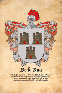 Escudo heráldico del apellido DE LA RUA