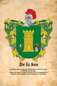 Escudo heráldico del apellido DE LA SEN
