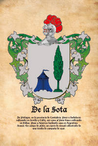 Escudo heráldico del apellido DE LA SOTA