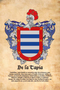 Escudo heráldico del apellido DE LA TAPIA
