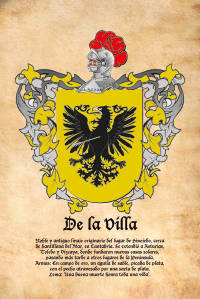 Escudo heráldico del apellido DE LA VILLA