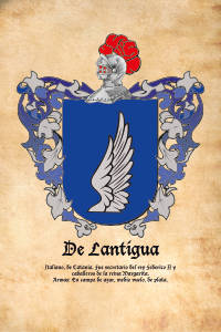 Escudo heráldico del apellido DE LANTIGUA