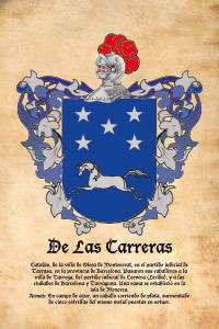 Escudo heráldico del apellido DE LAS CARRERAS