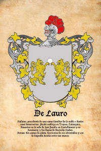 Escudo heráldico del apellido DE LAURO