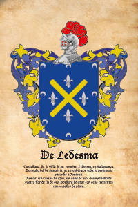 Escudo heráldico del apellido DE LEDESMA