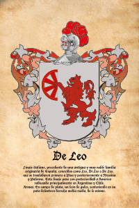 Escudo heráldico del apellido De Leo