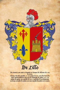 Escudo heráldico del apellido DE LILLO