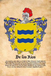 Escudo heráldico del apellido DE LOS RIOS