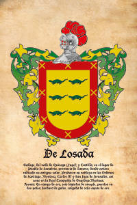 Escudo heráldico del apellido DE LOSADA