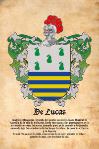 Escudo heráldico del apellido DE LUCAS