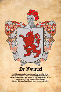 Escudo heráldico del apellido DE MANUEL