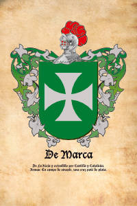 Escudo heráldico del apellido DE MARCA