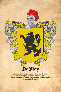 Escudo heráldico del apellido DE MAY