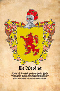 Escudo heráldico del apellido DE MEDINA