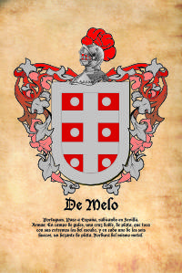 Escudo heráldico del apellido DE MELO