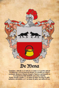 Escudo heráldico del apellido DE MENA