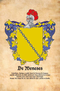 Escudo heráldico del apellido DE MENESES