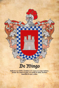Escudo heráldico del apellido DE MINGO