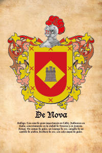 Escudo heráldico del apellido DE NOVA