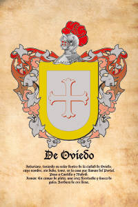 Escudo heráldico del apellido DE OVIEDO