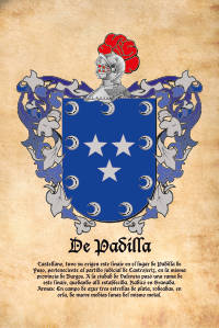 Escudo heráldico del apellido DE PADILLA