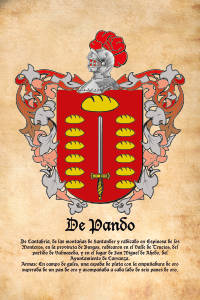Escudo heráldico del apellido DE PANDO