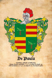 Escudo heráldico del apellido DE PAULA