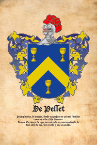 Escudo heráldico del apellido DE PELLET