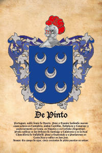 Escudo heráldico del apellido DE PINTO