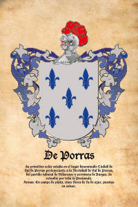 Escudo heráldico del apellido DE PORRAS