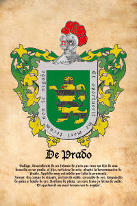 Escudo heráldico del apellido DE PRADO