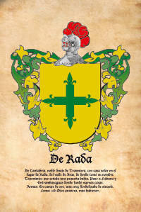 Escudo heráldico del apellido DE RADA