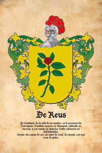 Escudo heráldico del apellido DE REUS