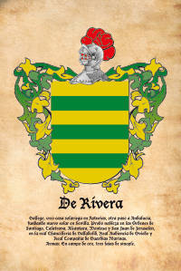 Escudo heráldico del apellido DE RIVERA