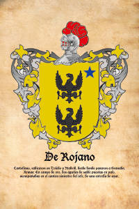 Escudo heráldico del apellido DE ROJANO