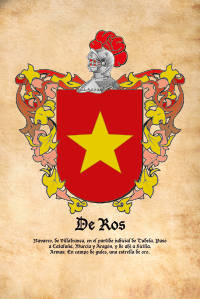 Escudo heráldico del apellido DE ROS