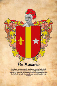 Escudo heráldico del apellido DE ROSARIO