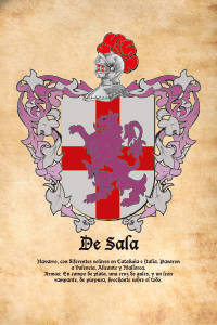 Escudo heráldico del apellido DE SALA