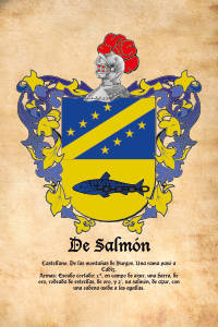 Escudo heráldico del apellido DE SALMON