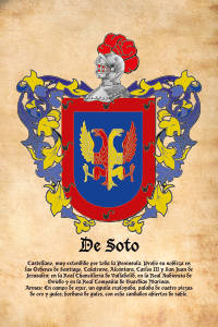 Escudo heráldico del apellido DE SOTO