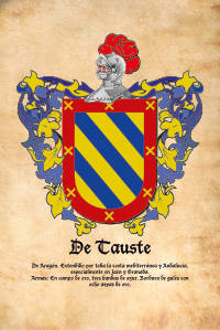 Escudo heráldico del apellido DE TAUSTE