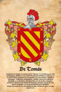 Escudo heráldico del apellido DE TOMAS