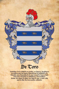 Escudo heráldico del apellido DE TORO