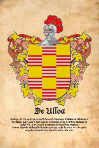 Escudo heráldico del apellido DE ULLOA