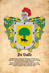 Escudo heráldico del apellido DE VALLE